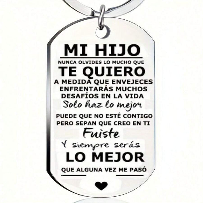 SHEIN 1 pieza Llavero de acero inoxidable con corazón grabado - Quierox - Tienda Online