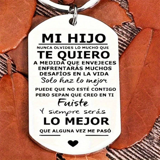 SHEIN 1 pieza Llavero de acero inoxidable con corazón grabado - Quierox - Tienda Online