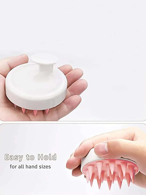 Shein 1 pieza Masajeador cabelludo de plástico, cepillo de masaje de champú de dos tonos moderno para baño - Quierox - Tienda Online