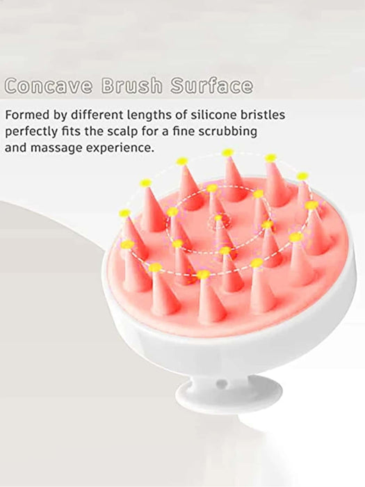 Shein 1 pieza Masajeador cabelludo de plástico, cepillo de masaje de champú de dos tonos moderno para baño - Quierox - Tienda Online