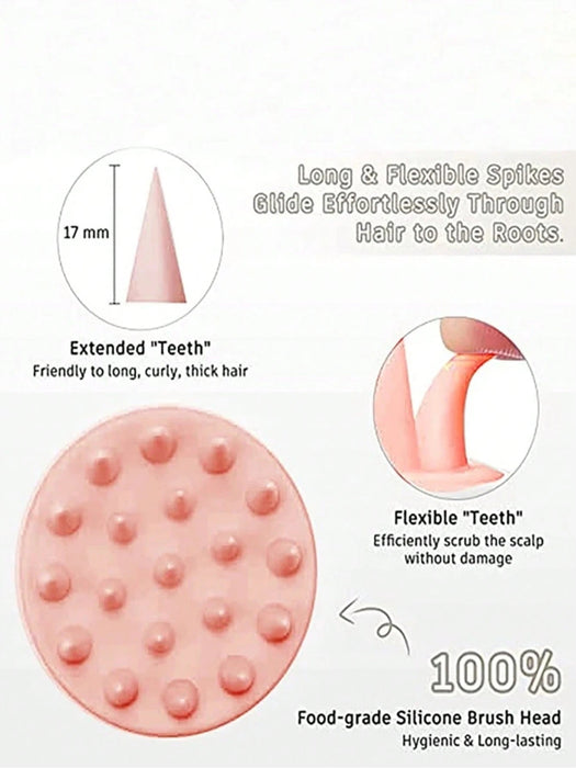 Shein 1 pieza Masajeador cabelludo de plástico, cepillo de masaje de champú de dos tonos moderno para baño - Quierox - Tienda Online
