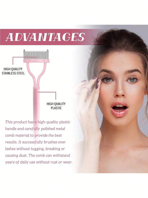 SHEIN 1 pieza Peine de pestañas de acero rosa - Quierox - Tienda Online