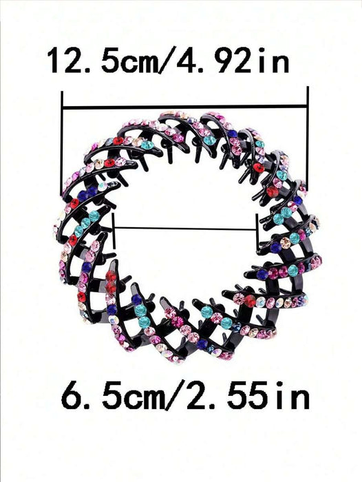 Shein 1 pieza Pinza de pelo desordenado para niños con cola de caballo y decoración de diamantes de imitación - Quierox - Tienda Online