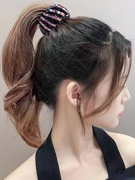 Shein 1 pieza Pinza de pelo desordenado para niños con cola de caballo y decoración de diamantes de imitación - Quierox - Tienda Online