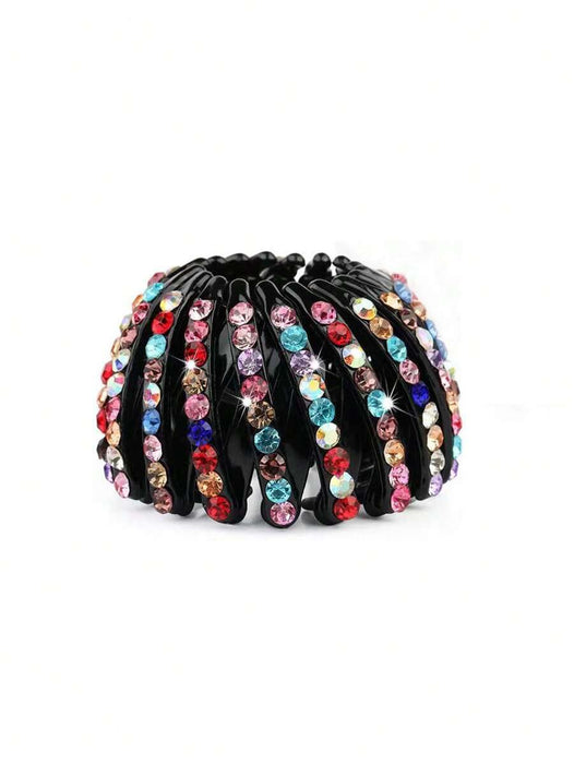 Shein 1 pieza Pinza de pelo desordenado para niños con cola de caballo y decoración de diamantes de imitación - Quierox - Tienda Online