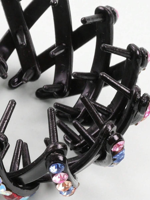 Shein 1 pieza Pinza de pelo desordenado para niños con cola de caballo y decoración de diamantes de imitación - Quierox - Tienda Online