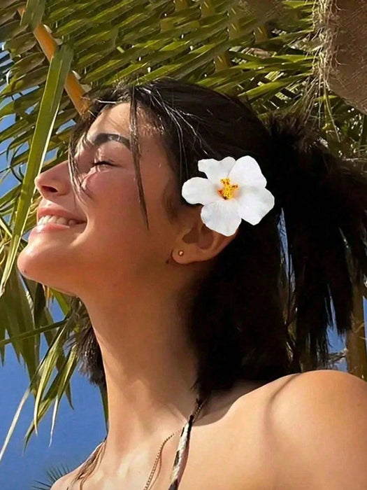 Shein 1 pieza Pinza para el cabello con flor de hibisco tropical - Quierox - Tienda Online
