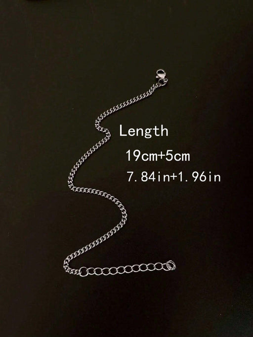 SHEIN 1 Pieza Pulsera De Cadena Básica Clásica De Acero Inoxidable Para Hombre - Quierox - Tienda Online