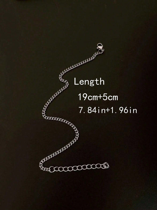 SHEIN 1 Pieza Pulsera De Cadena Básica Clásica De Acero Inoxidable Para Hombre - Quierox - Tienda Online