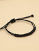 SHEIN 1 Pieza Pulsera De Hilo Negro Trenzada Simple Negra - Quierox - Tienda Online