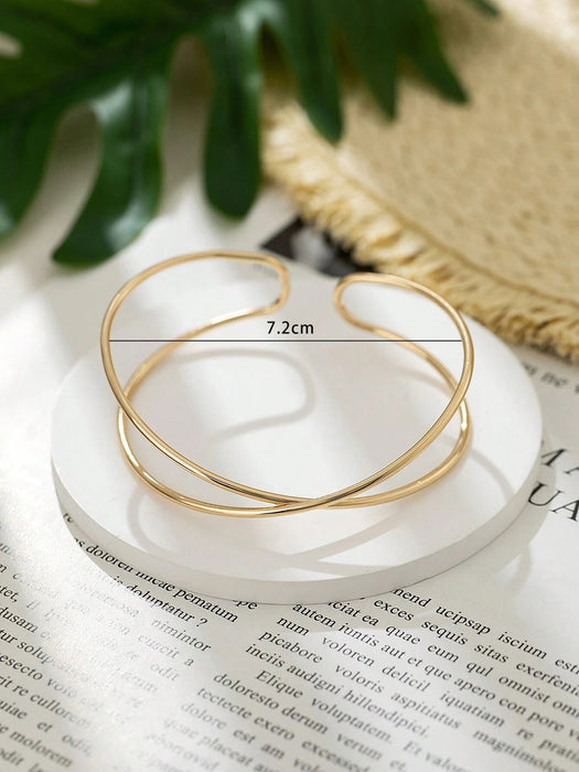 SHEIN 1 pieza Pulsera simple nuevo estilo de moda de doble capa - Quierox - Tienda Online