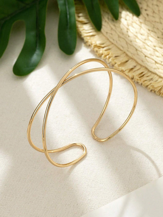 SHEIN 1 pieza Pulsera simple nuevo estilo de moda de doble capa - Quierox - Tienda Online