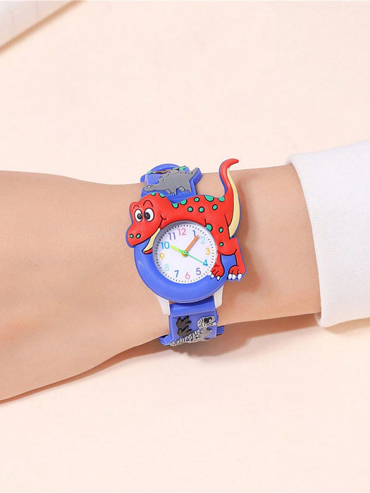 Shein 1 pieza Reloj de cuarzo con dinosaurio para niños apto para uso diario - Quierox - Tienda Online