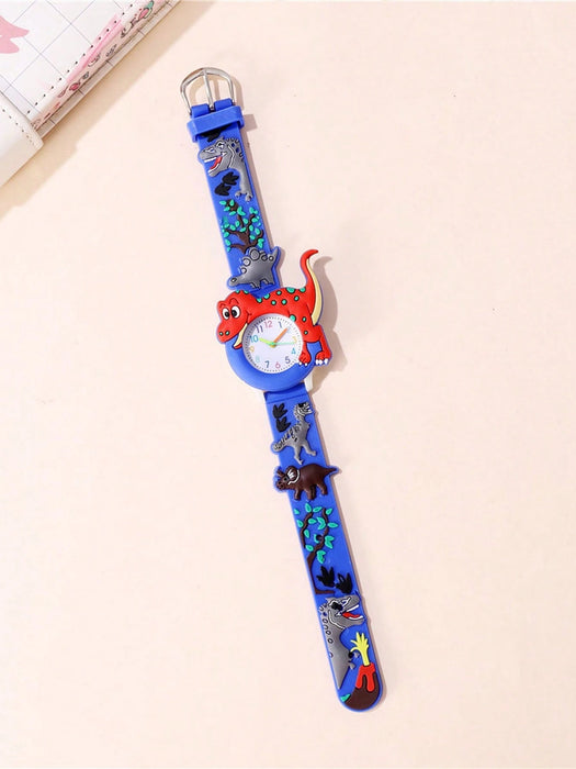 Shein 1 pieza Reloj de cuarzo con dinosaurio para niños apto para uso diario - Quierox - Tienda Online