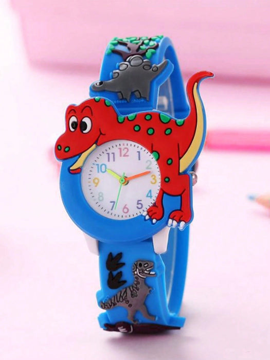 Shein 1 pieza Reloj de cuarzo con dinosaurio para niños apto para uso diario - Quierox - Tienda Online