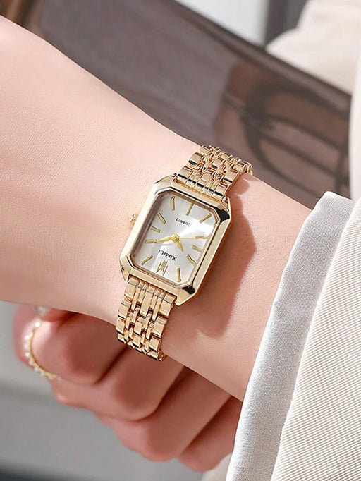 SHEIN 1 pieza Reloj de cuarzo con esfera rectangular y correa de acero - Quierox - Tienda Online