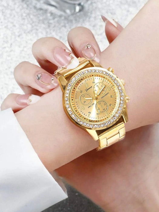 Shein 1 pieza Reloj de mujer dorado para negocios casuales - Quierox - Tienda Online