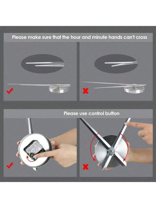 Shein 1 pieza Reloj DIY creativo, colgante de pared de moda, reloj de decoración del hogar simple - Quierox - Tienda Online