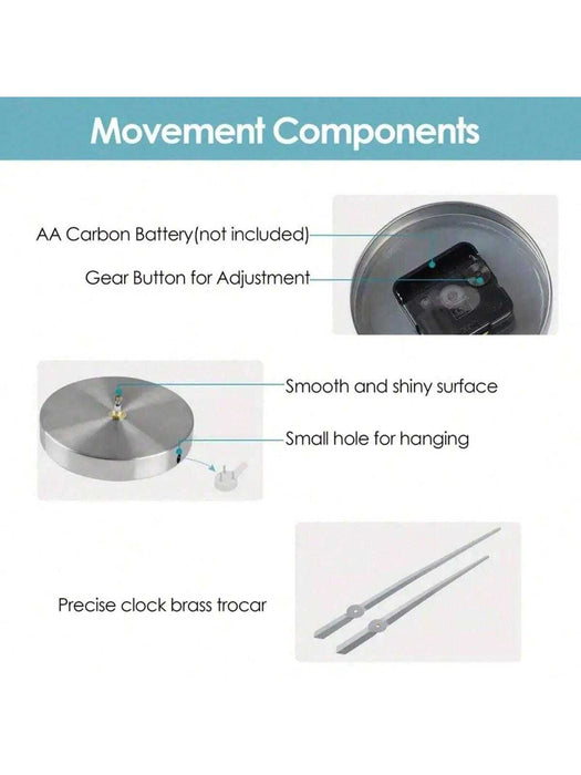 Shein 1 pieza Reloj DIY creativo, colgante de pared de moda, reloj de decoración del hogar simple - Quierox - Tienda Online