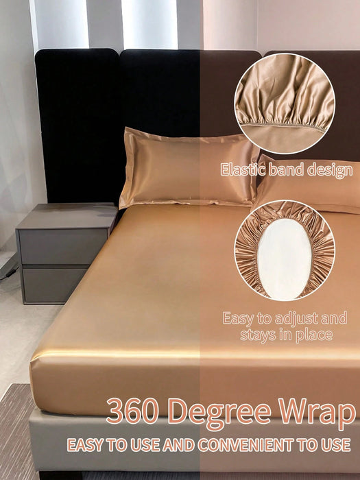 Shein 1 pieza Sábana de satén, sábana ajustable, 160*200 cm - Quierox - Tienda Online