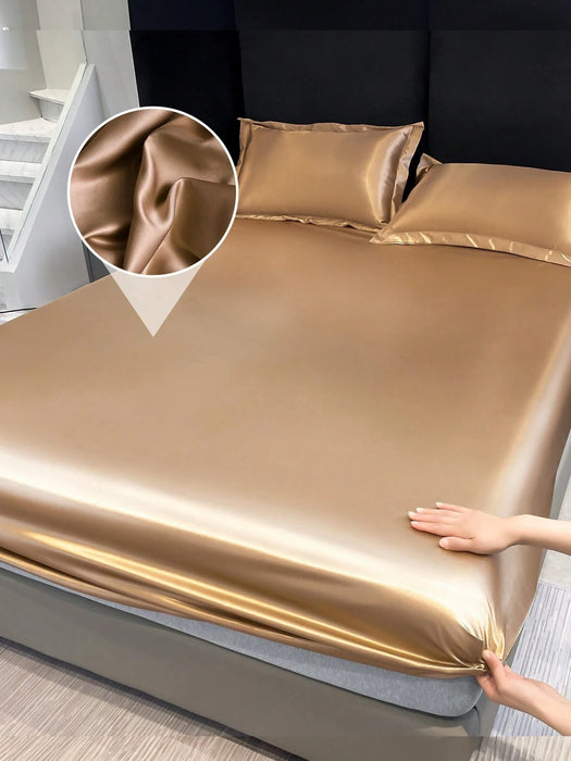 Shein 1 pieza Sábana de satén, sábana ajustable, 160*200 cm - Quierox - Tienda Online