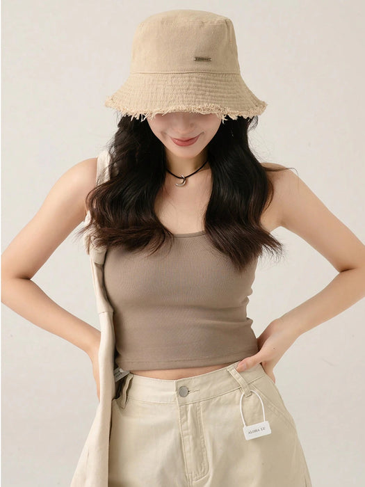 SHEIN 1 pieza Sombrero de ala ancha ajustable para cara pequeña de mujer - Quierox - Tienda Online
