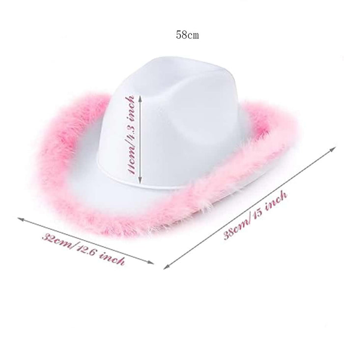 Shein 1 pieza sombrero vaquero de fiesta con flecos rosa - Quierox - Tienda Online