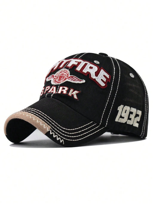 Shein 1 pieza "SPARK1932" Gorra de béisbol con bordado de letras en estilo callejero vintage - Quierox - Tienda Online