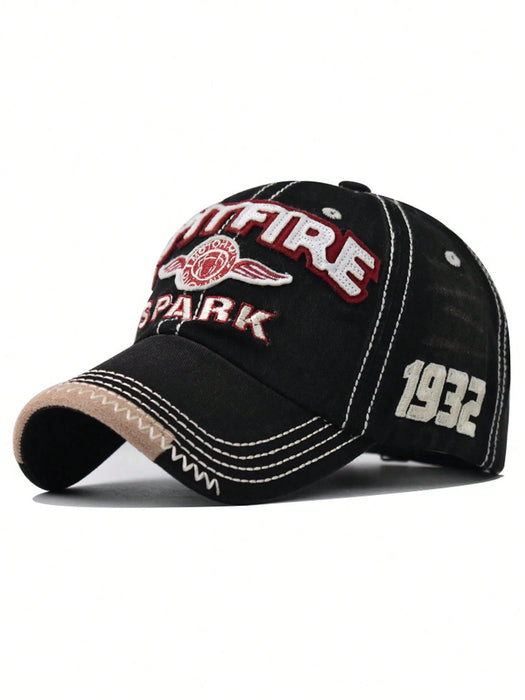 Shein 1 pieza "SPARK1932" Gorra de béisbol con bordado de letras en estilo callejero vintage - Quierox - Tienda Online