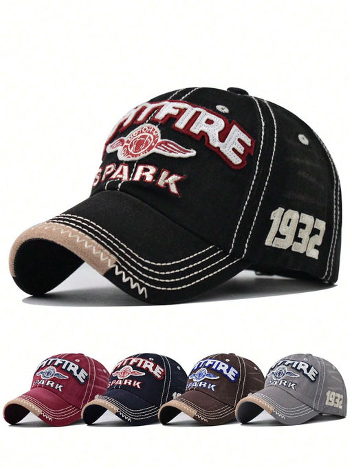 Shein 1 pieza "SPARK1932" Gorra de béisbol con bordado de letras en estilo callejero vintage - Quierox - Tienda Online