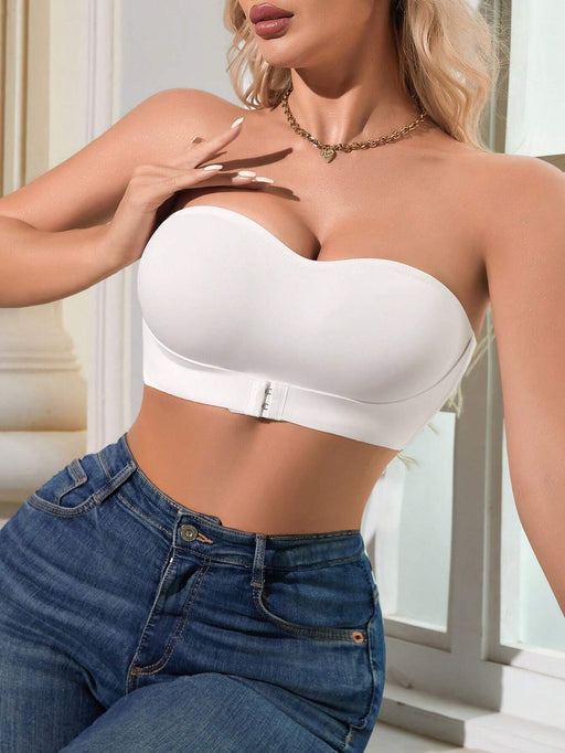 SHEIN 1 pieza Sujetador inalámbrico con cierre delantero y push - up para mujer - Quierox - Tienda Online