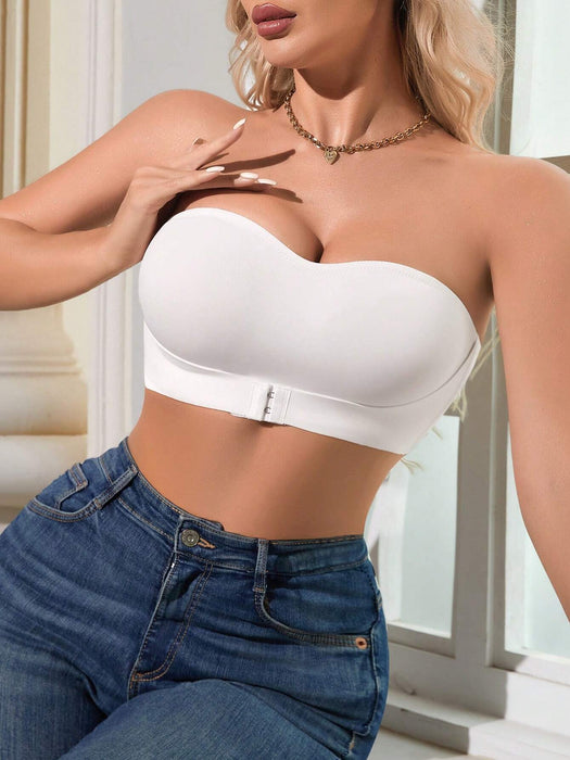 SHEIN 1 pieza Sujetador inalámbrico con cierre delantero y push - up para mujer - Quierox - Tienda Online