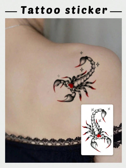 SHEIN 1 pieza Tatuaje temporal, diseño seductor de escorpión, resistente al agua - Quierox - Tienda Online
