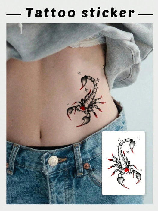 SHEIN 1 pieza Tatuaje temporal, diseño seductor de escorpión, resistente al agua - Quierox - Tienda Online