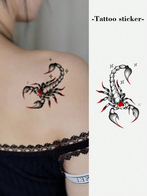 SHEIN 1 pieza Tatuaje temporal, diseño seductor de escorpión, resistente al agua - Quierox - Tienda Online