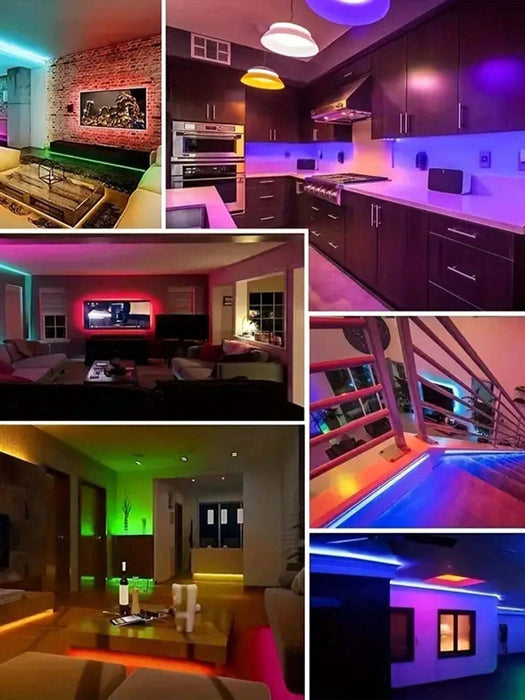 SHEIN 1 pieza Tira de luz LED RGB, alimentada por USB 5V, controlador de 3 teclas de 5M - Quierox - Tienda Online