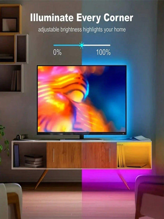 SHEIN 1 pieza Tira de luz LED RGB, alimentada por USB 5V, controlador de 3 teclas de 5M - Quierox - Tienda Online