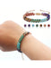 Shein 1 pieza Tobillera ajustable de doble capa con piedras naturales coloridas: ágata roja, aventurina verde, cuarzo rosa y piedra volcánica - Quierox - Tienda Online