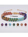 Shein 1 pieza Tobillera ajustable de doble capa con piedras naturales coloridas: ágata roja, aventurina verde, cuarzo rosa y piedra volcánica - Quierox - Tienda Online