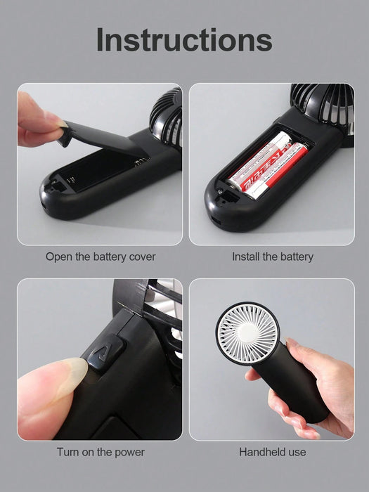Shein 1 Pieza Ventilador Portátil De Mano Alimentado Con Una Batería Aa - Quierox - Tienda Online