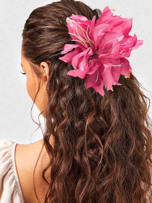 Shein 1 pinza para el cabello estilo bohemio hawaiano, adecuada para cabello grueso, pinza floral - Quierox - Tienda Online