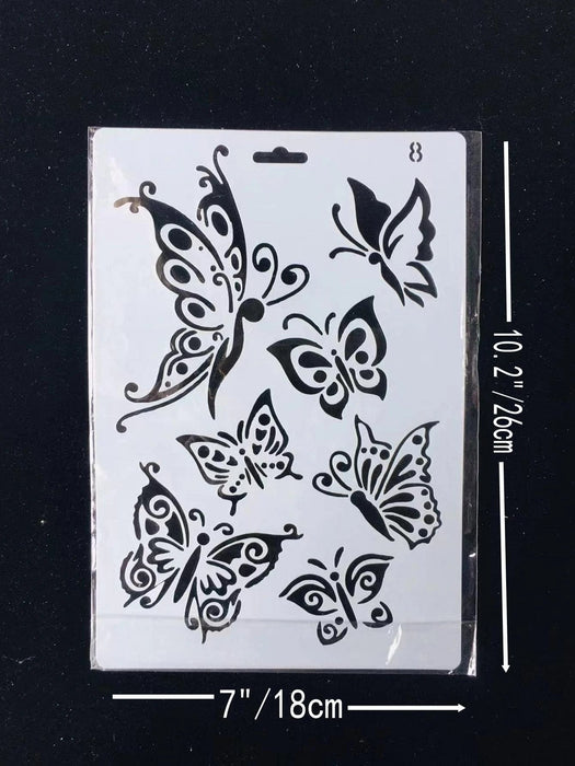 Shein 1 plantilla de pintura de mariposa de plástico blanco de 26 cm - Quierox - Tienda Online