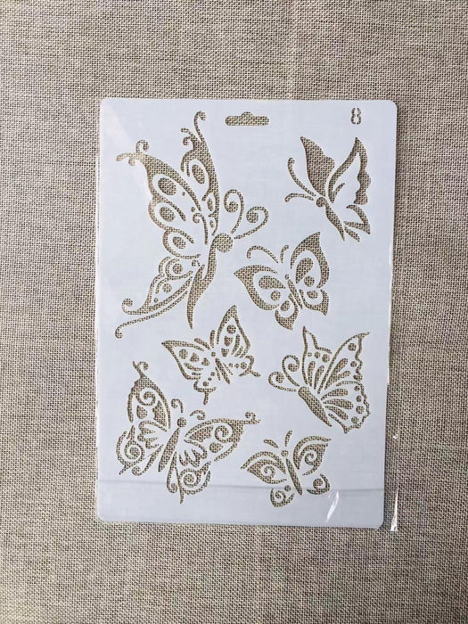 Shein 1 plantilla de pintura de mariposa de plástico blanco de 26 cm - Quierox - Tienda Online