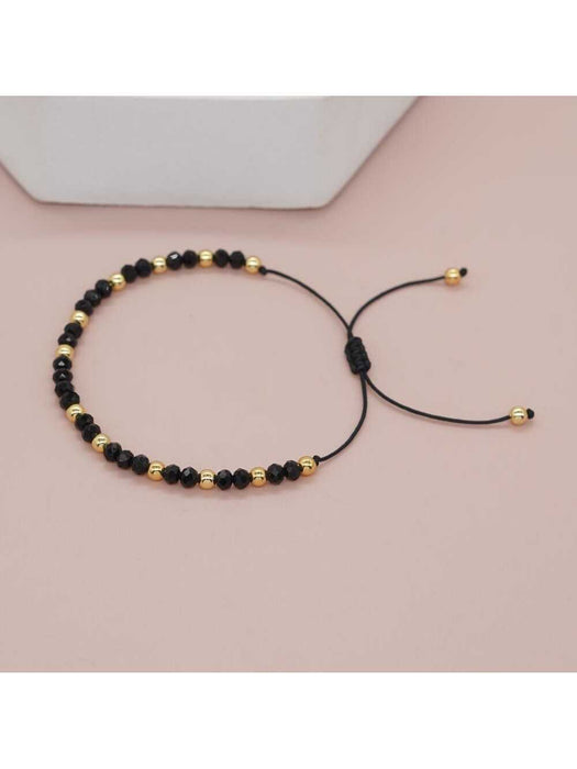 Shein 1 pulsera de hilo con decoración de bola bohemia para hombres y mujeres - Quierox - Tienda Online