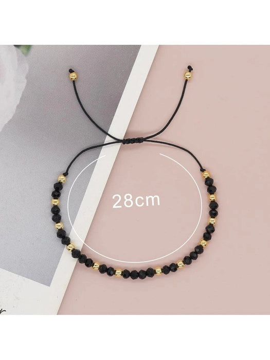 Shein 1 pulsera de hilo con decoración de bola bohemia para hombres y mujeres - Quierox - Tienda Online