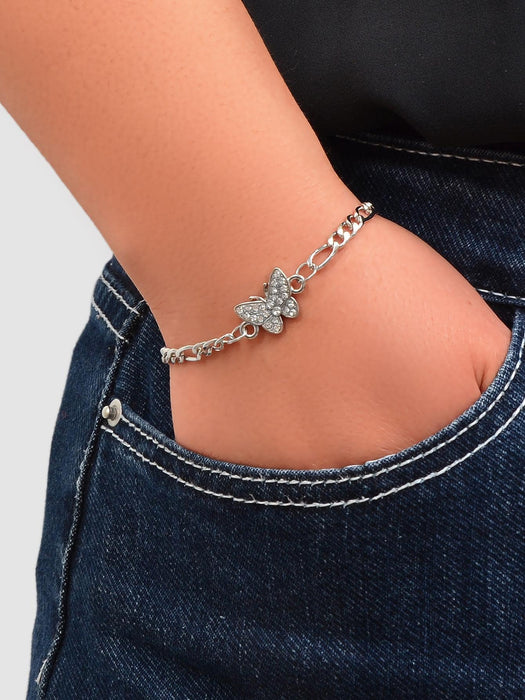 Shein 1 pulsera de mariposa con diamantes de imitación - Quierox - Tienda Online