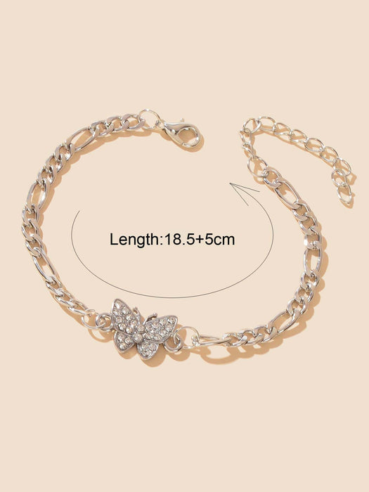 Shein 1 pulsera de mariposa con diamantes de imitación - Quierox - Tienda Online