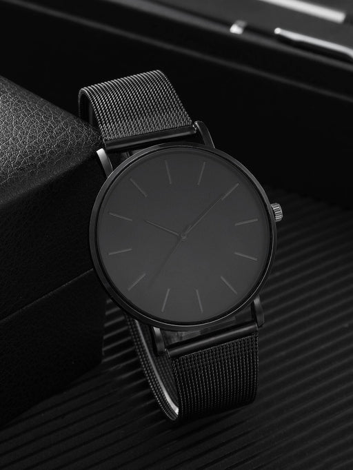 SHEIN 1 reloj de cuarzo con puntero redondo para hombre y 1 pulsera - Quierox - Tienda Online