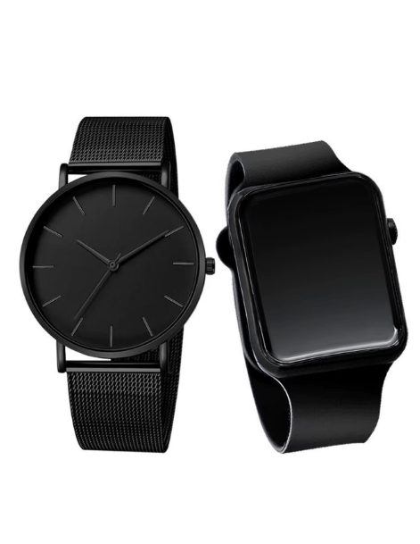 Shein reloj de cuarzo redondo y reloj electrónico cuadrado