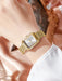 SHEIN 1 reloj de pulsera de cuarzo clásico de lujo para mujer con correa de acero inoxidable - Quierox - Tienda Online